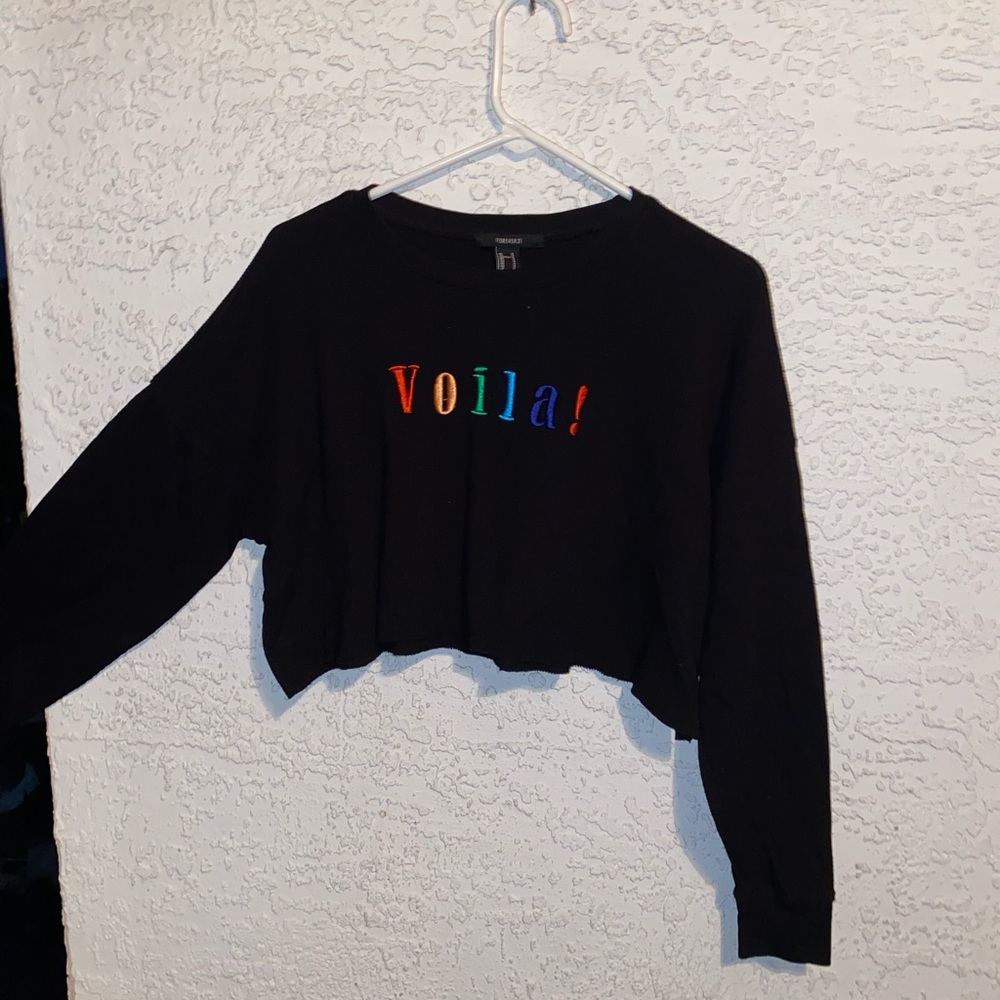 Black crop shirt